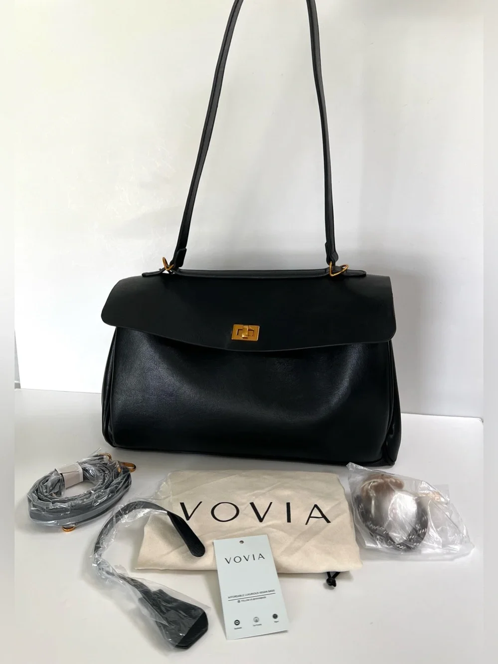 Vovia Bags Black Ciara Vintage Shoulder Bag